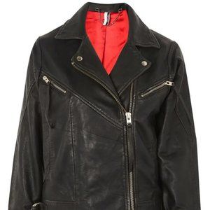 TOPSHOP Oversized Leather Jacket